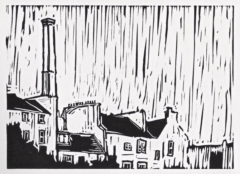 Original Expressionism Architecture Printmaking by Martin Hill