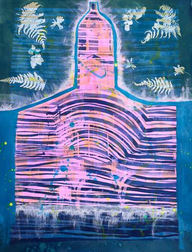 Original Surrealism Abstract Painting by Jo Howell