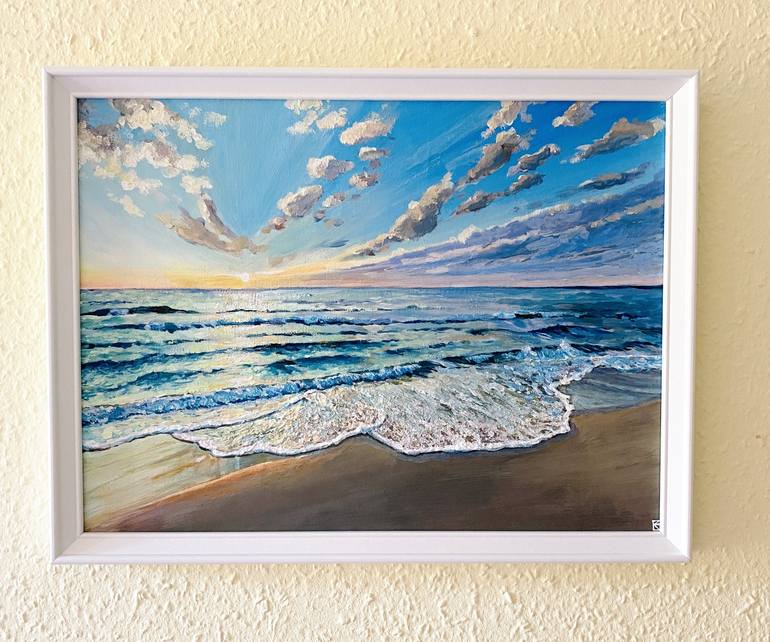 Original Impressionism Seascape Painting by Elena Balla