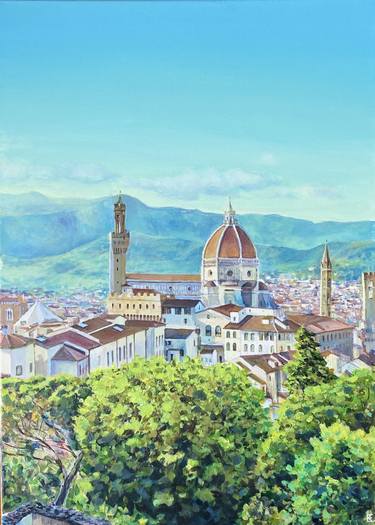 Original acrylic painting Florence “Heart of Tuscany” 50x70cm thumb