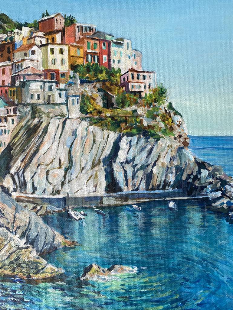 Original Fine Art Seascape Painting by Elena Balla