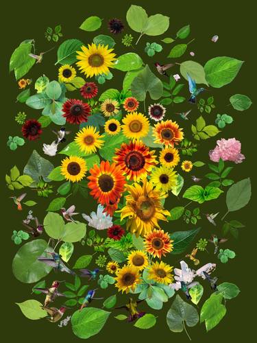 Sunflower Garden IV (Moss Green) - Limited Edition of 7 thumb
