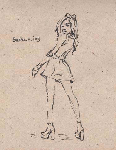 Original Fashion Drawings by Sasha Ming