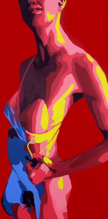 Original Figurative Nude Painting by Marcella Colavecchio