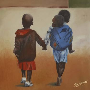 Print of Children Paintings by Gilly KaMangena