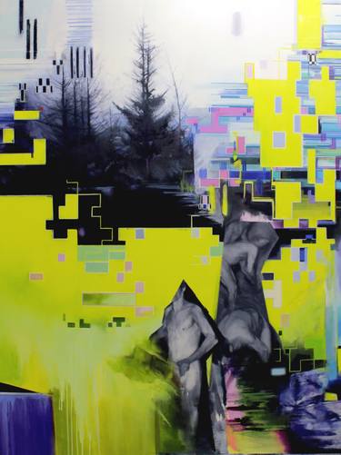 Original Abstract People Paintings by Matthieu Leger