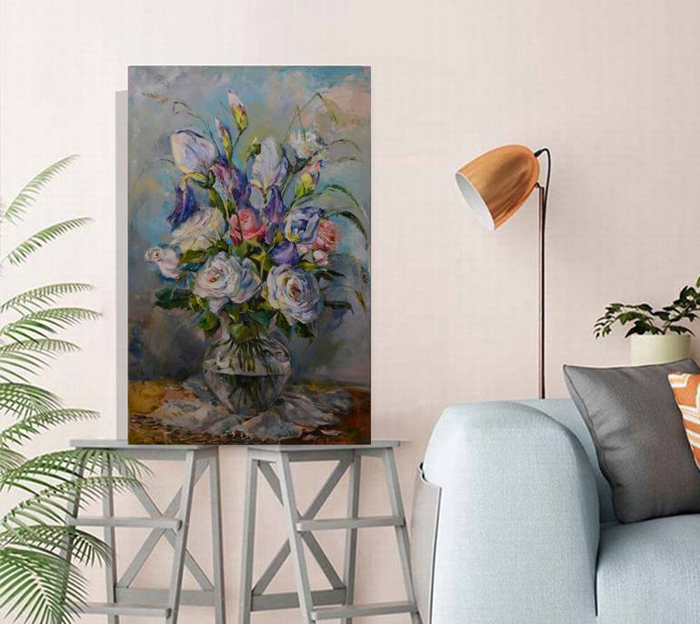 Original Fine Art Floral Painting by Elena Reutova