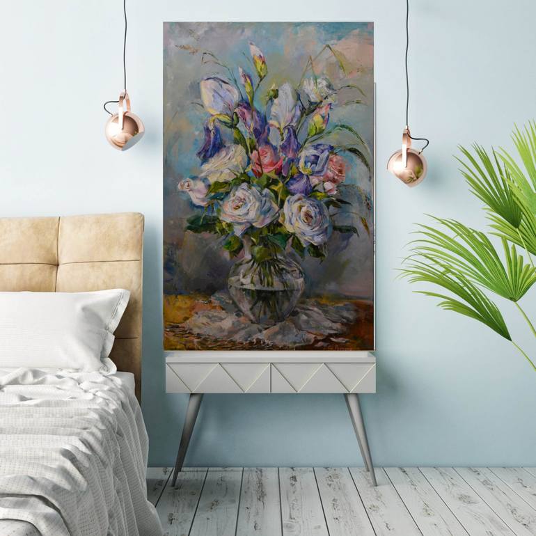 Original Fine Art Floral Painting by Elena Reutova