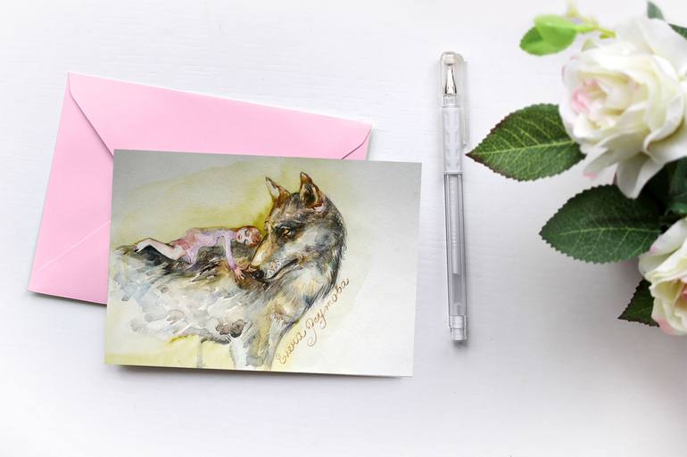 Original Fine Art Animal Painting by Elena Reutova