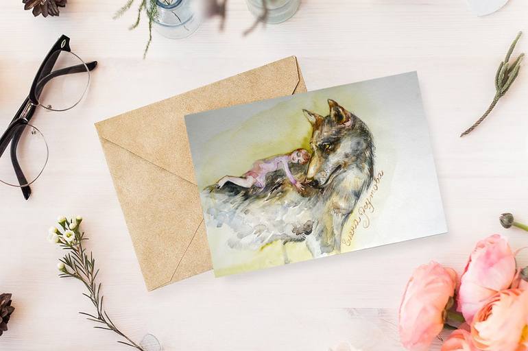 Original Fine Art Animal Painting by Elena Reutova