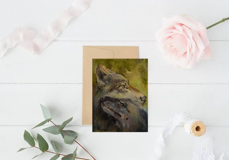 Original Fine Art Animal Painting by Elena Reutova