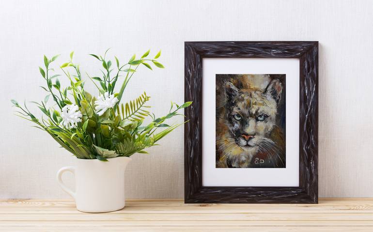 Original Fine Art Cats Painting by Elena Reutova