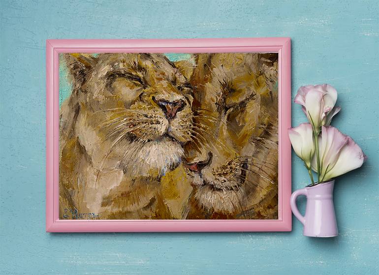 Original Fine Art Animal Painting by Elena Reutova