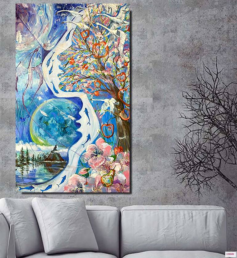 Original Impressionism Fantasy Painting by Elena Reutova