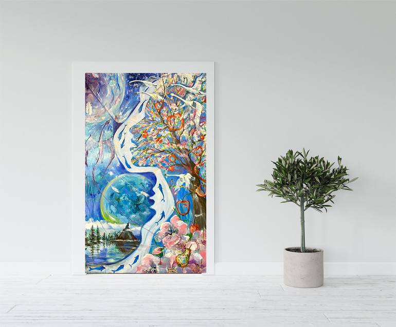 Original Impressionism Fantasy Painting by Elena Reutova