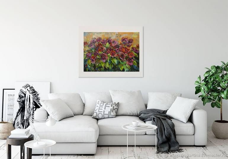 Original Modern Floral Painting by Elena Reutova