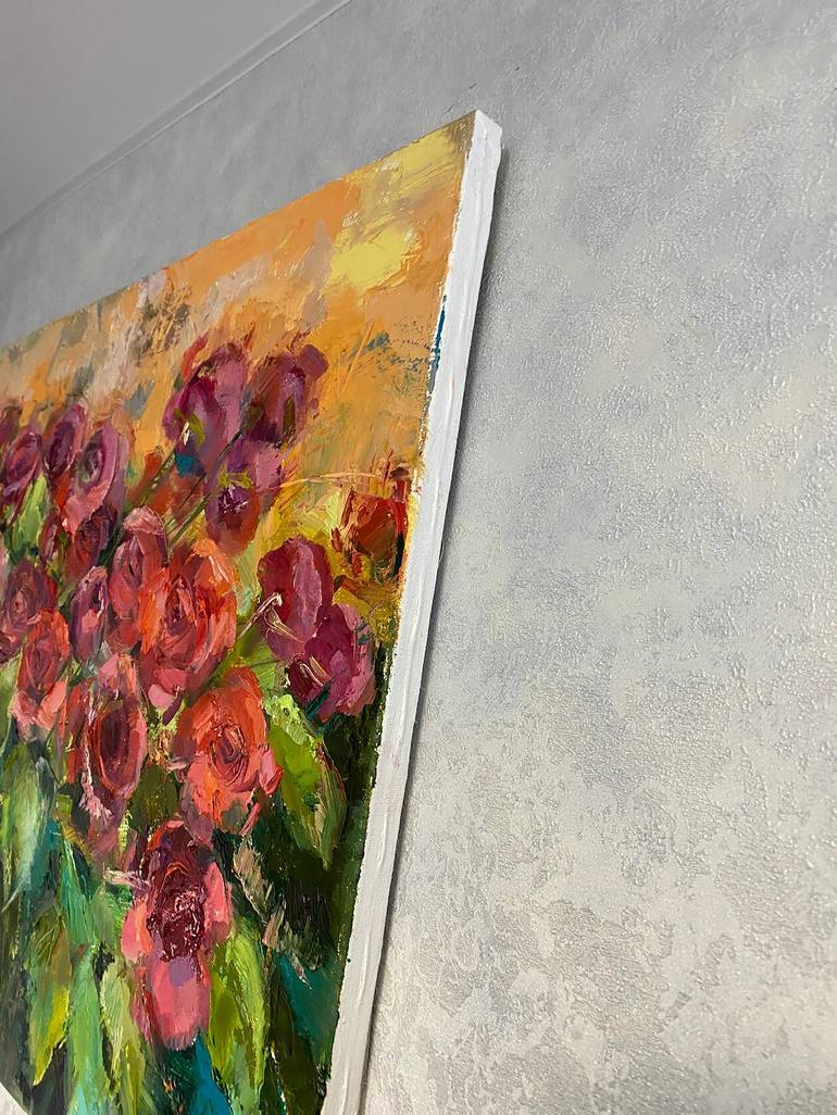 Original Modern Floral Painting by Elena Reutova