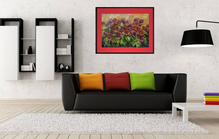 Original Modern Floral Painting by Elena Reutova