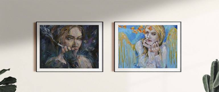 Original Women Painting by Elena Reutova