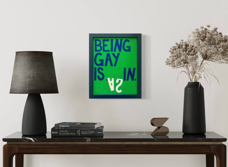 Original Expressionism Typography Painting by Jackson Pschigoda
