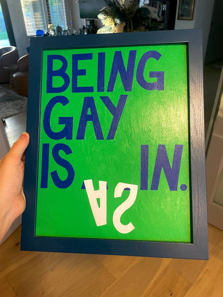 Original Expressionism Typography Painting by Jackson Pschigoda