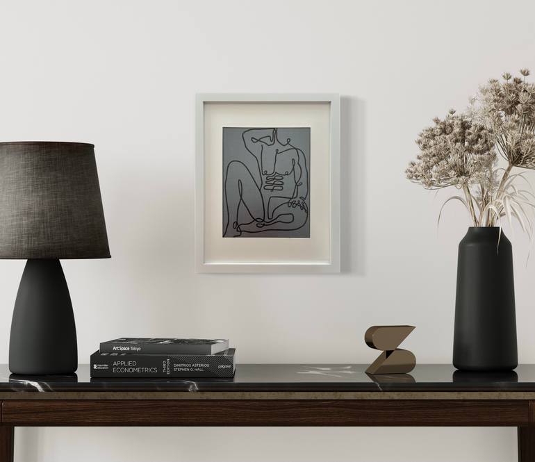 Original Minimalism Nude Painting by Jackson Pschigoda