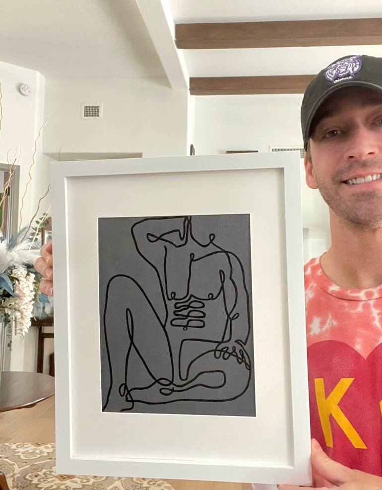 Original Minimalism Nude Painting by Jackson Pschigoda