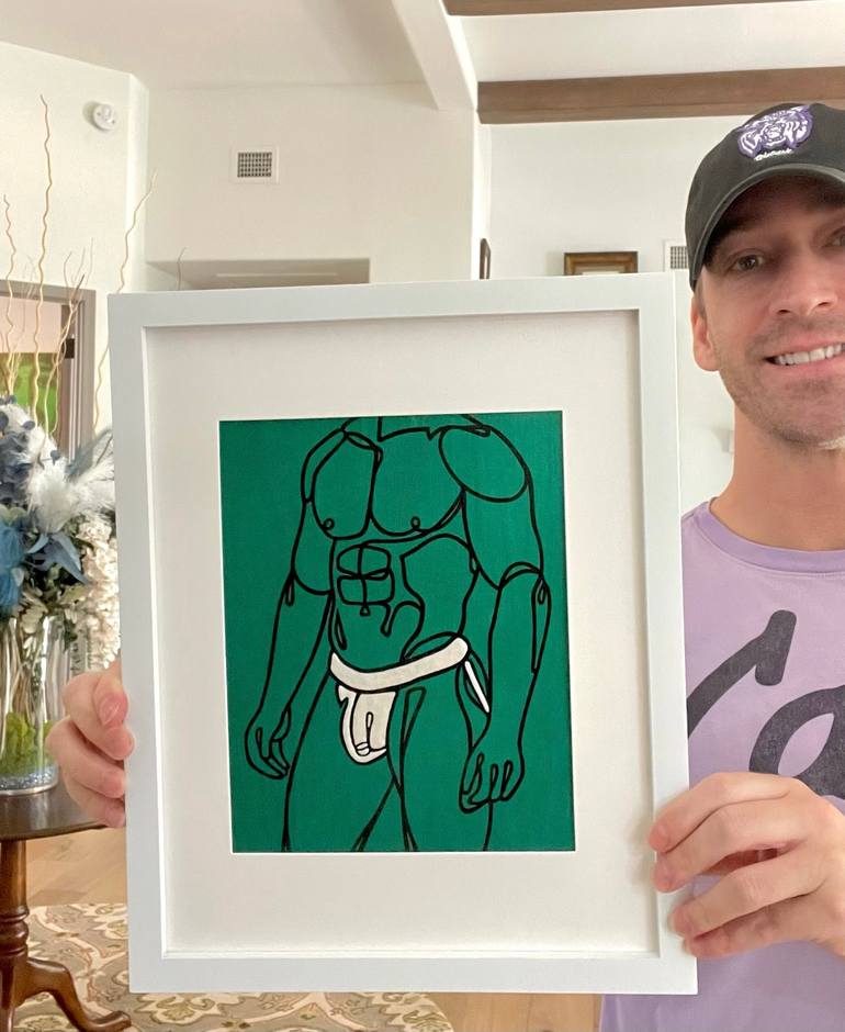 Original Minimalism Nude Painting by Jackson Pschigoda