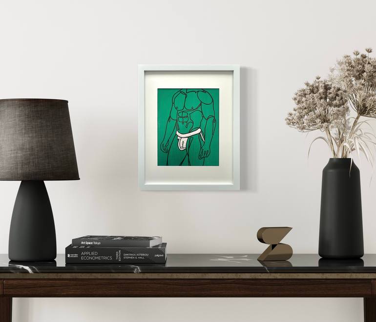 Original Minimalism Nude Painting by Jackson Pschigoda