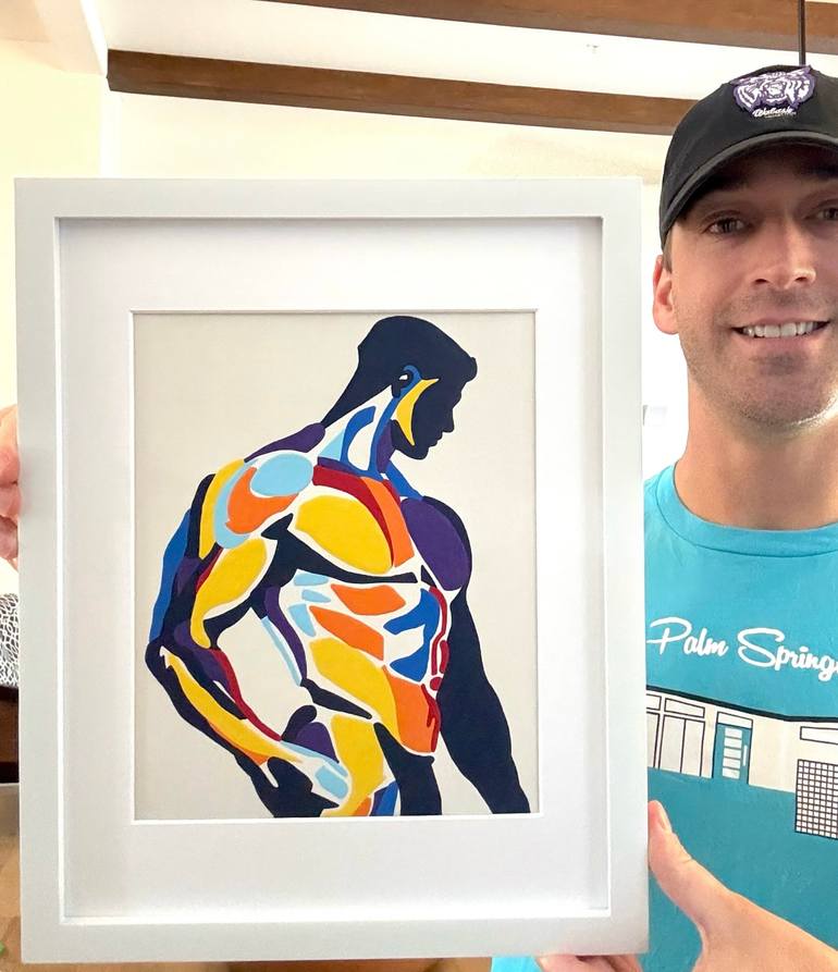 Original Pop Art Men Painting by Jackson Pschigoda