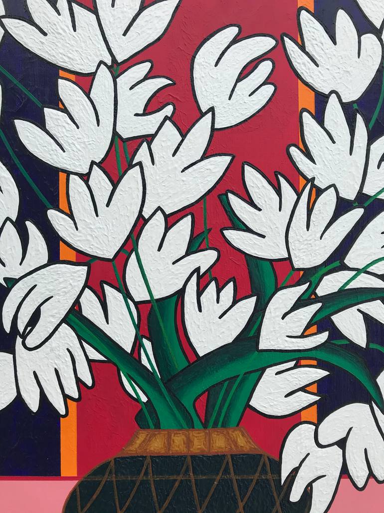 Original Modernism Floral Painting by Jackson Pschigoda
