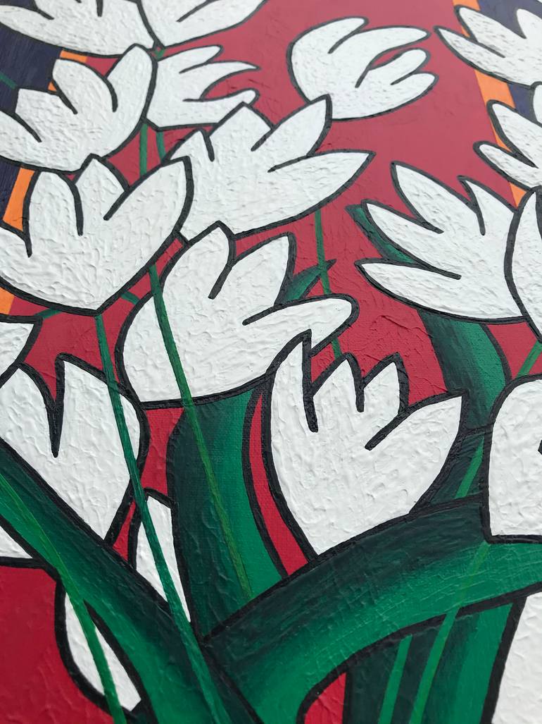 Original Modernism Floral Painting by Jackson Pschigoda