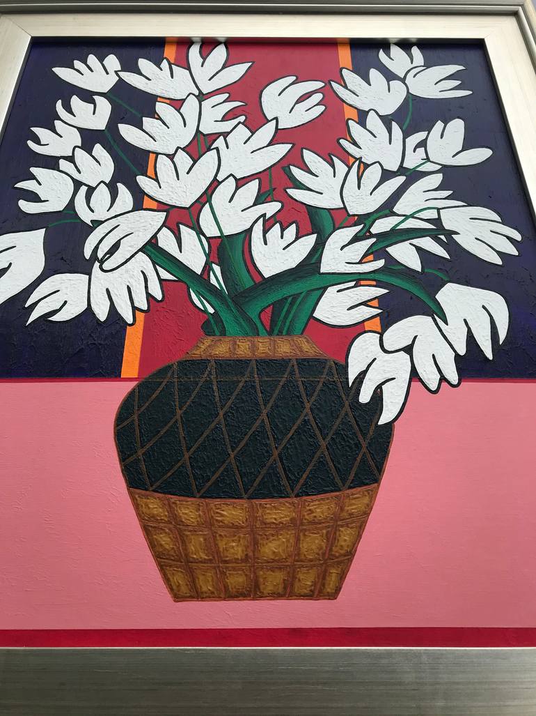 Original Modernism Floral Painting by Jackson Pschigoda