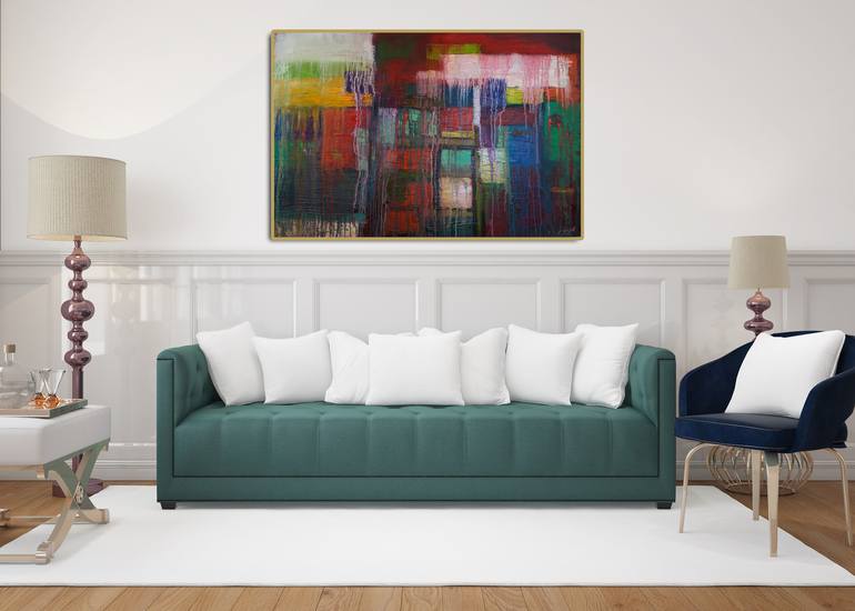 Original Fine Art Abstract Painting by Ladan Nouhani