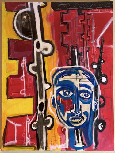 Original Abstract Expressionism Portrait Painting by Jerome Pelitera