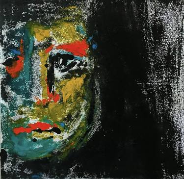 Original Abstract Expressionism People Printmaking by Anabella Rainer