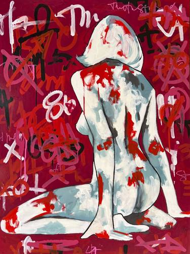 Original Abstract Expressionism Nude Paintings by Alissa Van Atta