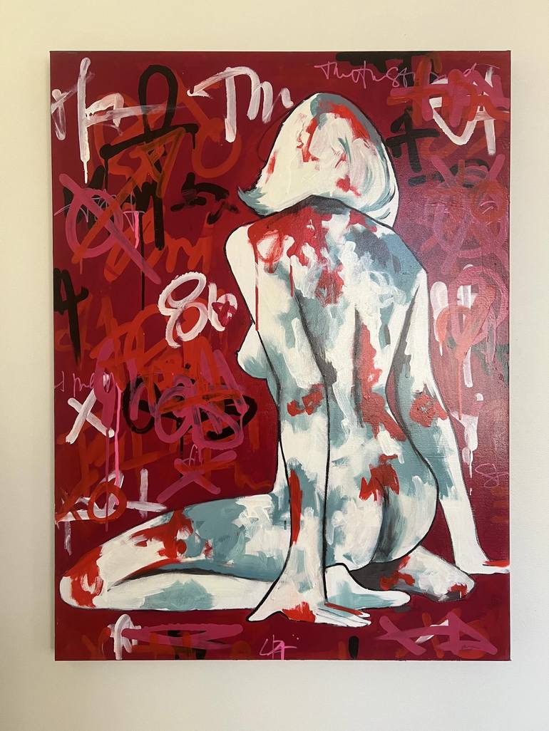 Original Abstract Expressionism Nude Painting by Alissa Van Atta