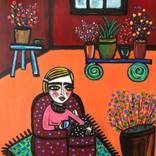 Girl in Room with Flowers by Kelly Wilder
