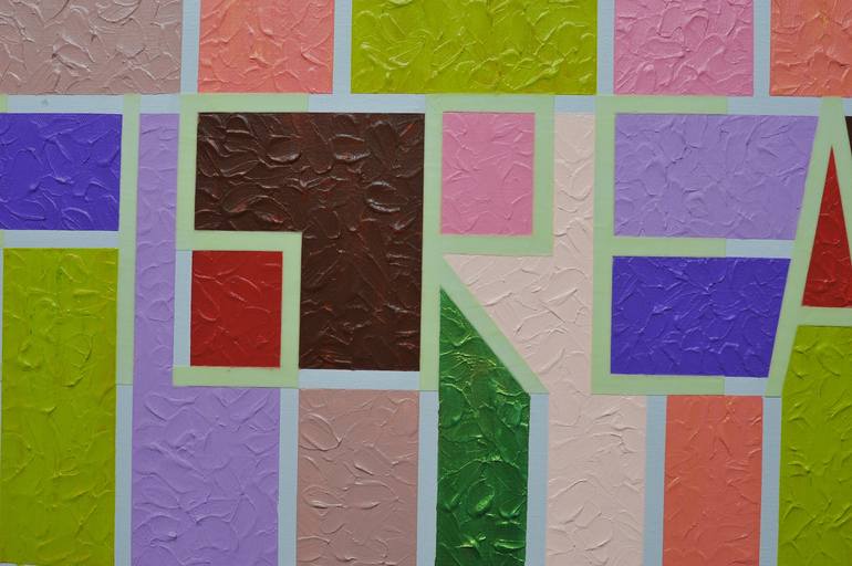 Original Art Deco Abstract Painting by Yevhen Ahanin