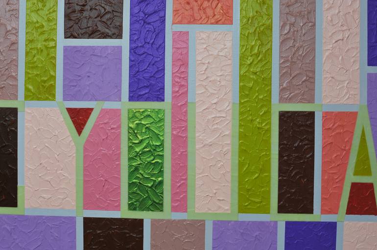 Original Art Deco Abstract Painting by Yevhen Ahanin