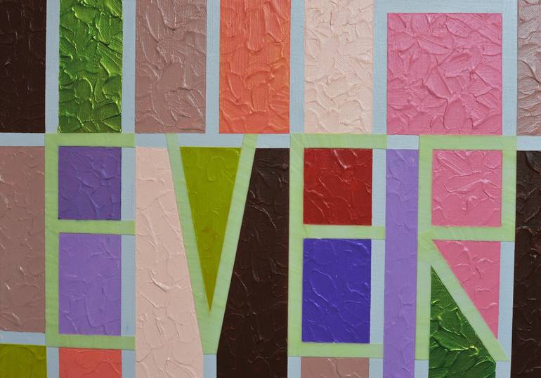 Original Art Deco Abstract Painting by Yevhen Ahanin