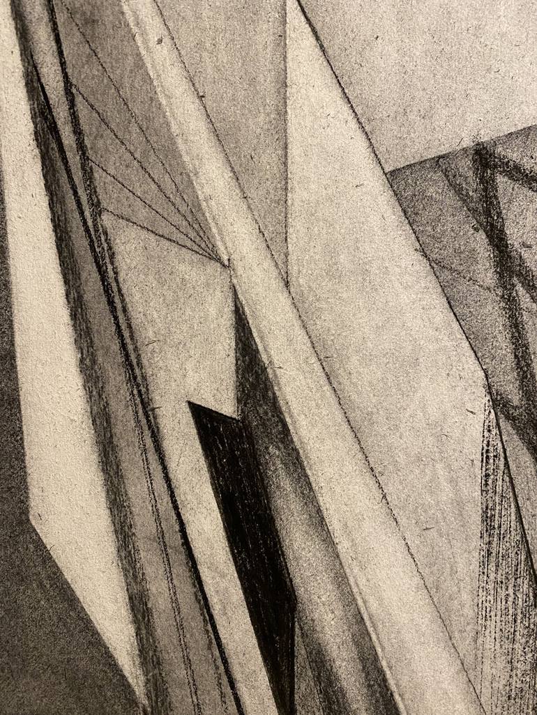 Original Geometric Abstract Drawing by Mina Rakidzic