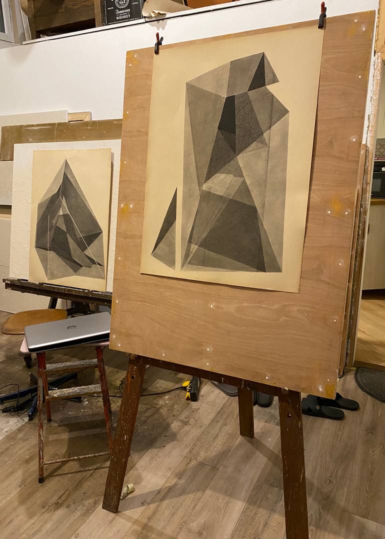 Original Abstract Geometric Drawing by Mina Rakidzic