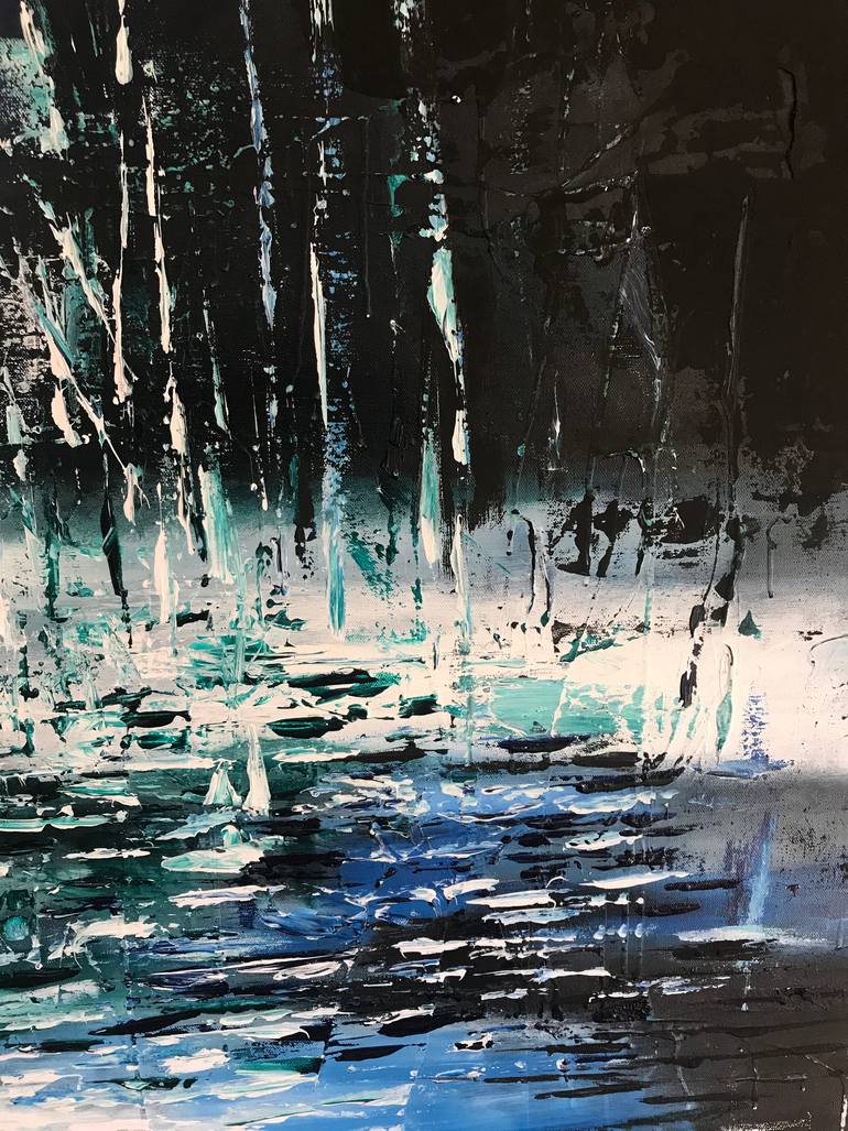 Original Abstract Expressionism Abstract Painting by Berna Kara