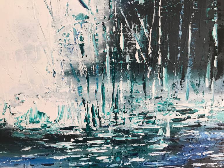 Original Abstract Expressionism Abstract Painting by Berna Kara