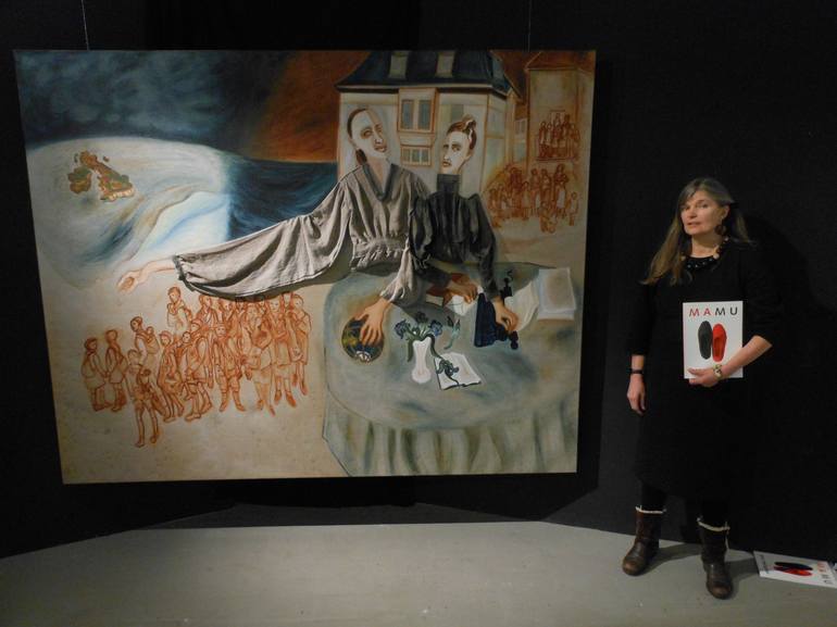 Original Documentary Women Painting by Mamu Artist