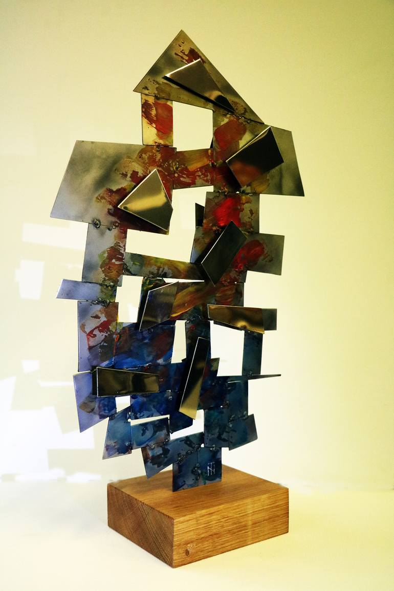 Original Abstract Politics Sculpture by Narcis Teodoreanu