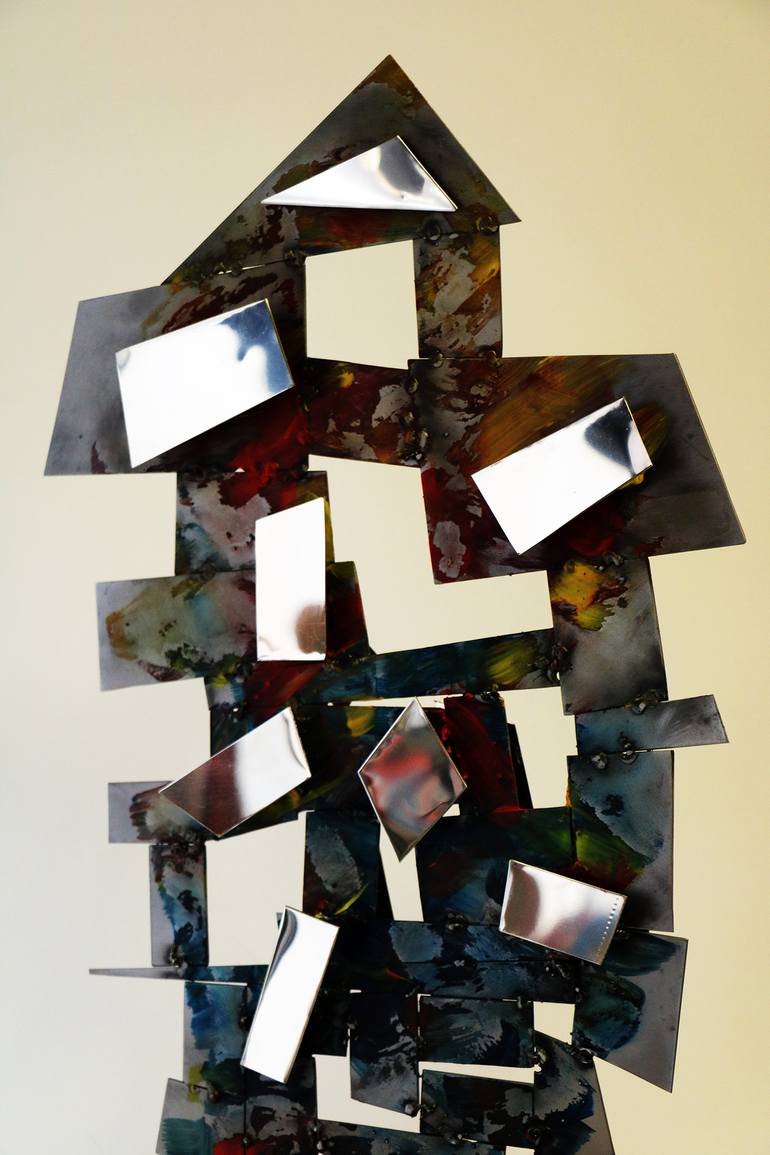 Original Abstract Politics Sculpture by Narcis Teodoreanu