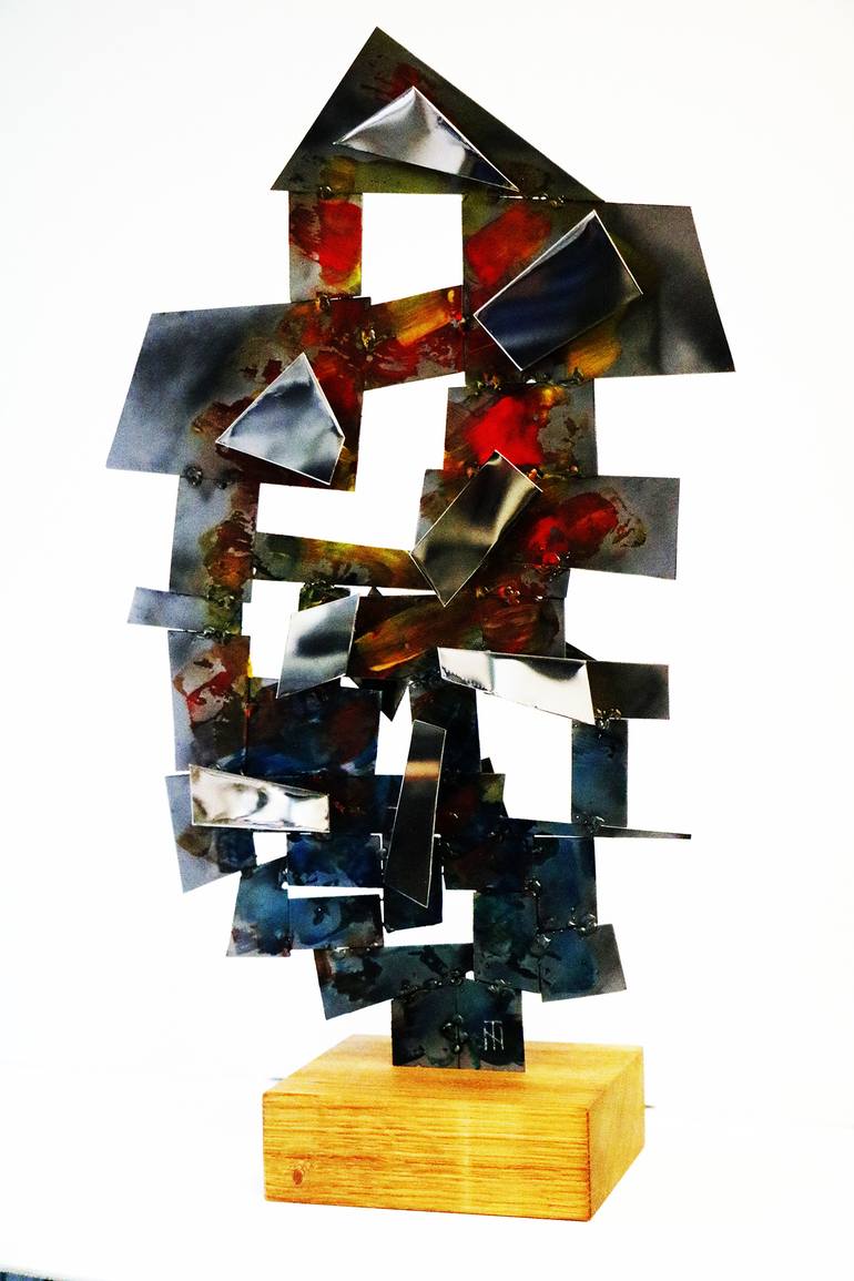 Original Abstract Politics Sculpture by Narcis Teodoreanu